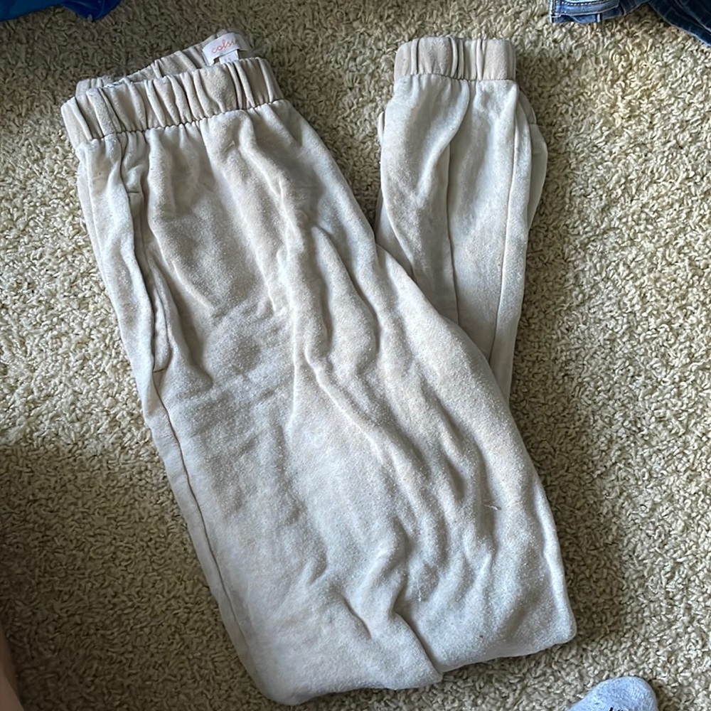 Tan sweatpants